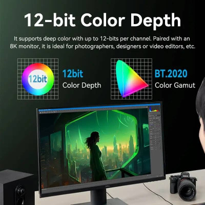 Кабель Vention HDMI - HDMI V 2.1 (M/M), 2 м, Green (ALOGH)