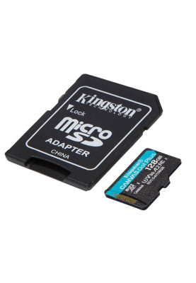Карта пам`яті MicroSDXC 128GB UHS-I/U3 Class 10 Kingston Canvas Go! Plus R200/W200MB/s + SD-адаптер (SDCG4/128GB)