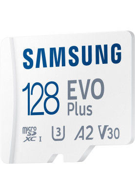 Карта пам`яті MicroSDXC  128GB UHS-I/U3 Class 10 Samsung Evo Plus R160MB/s + SD-адаптер (MB-MC128SA/EU)
