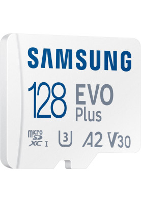 Карта пам`яті MicroSDXC  128GB UHS-I/U3 Class 10 Samsung Evo Plus R160MB/s + SD-адаптер (MB-MC128SA/EU)