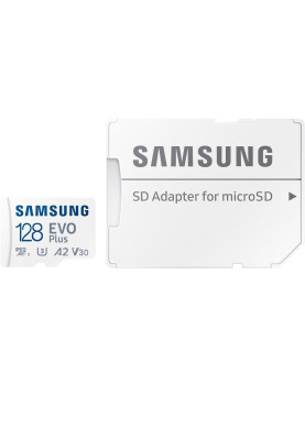 Карта пам`яті MicroSDXC  128GB UHS-I/U3 Class 10 Samsung Evo Plus R160MB/s + SD-адаптер (MB-MC128SA/EU)