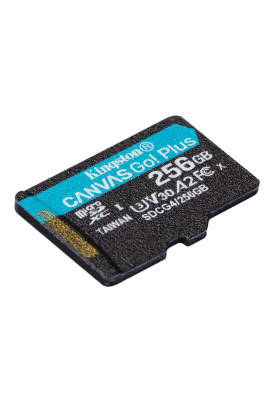 Карта пам`яті MicroSDXC  256GB UHS-I/U3 Class 10 Kingston Canvas Go! Plus R200/W160MB/s (SDCG4/256GBSP)