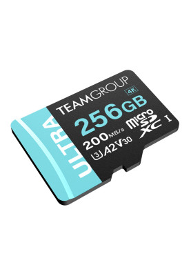 Карта пам`ятi MicroSDXC  256GB UHS-I/U3 Class 10 Team Ultra R200/W150MB/s + SD-адаптер (TULMSDX256GIA2V3022503)