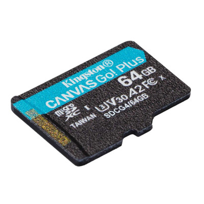 Карта пам`яті MicroSDXC 64GB UHS-I/U3 Class 10 Kingston Canvas Go! Plus R200/W200MB/s (SDCG4/64GBSP) Карта пам`яті MicroSDXC 64GB UHS-I/U3 Class 10 Kingston Canvas Go! Plus R200/W200MB/s (SDCG4/64GBSP)