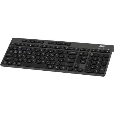Клавіатура бездротова 2E KS280 WL/BT EN/UKR Grey/Black (2E-KS280WBGR_UA)