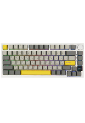 Клавіатура бездротова Epomaker AK820 Pro 75% Flying Fish Switch Hot-Swap (2.4G/BT/USB) RGB UA White (AK820-PRO-W-FF)