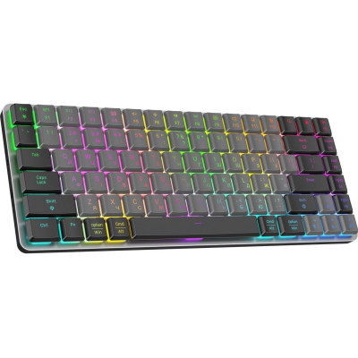 Клавіатура бездротова GamePro MK230R Red Swich Low Profile RGB Wireless/Bluetooth Dark Gray