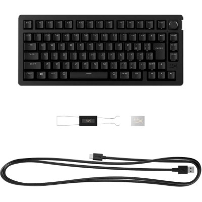 Клавіатура бездротова HyperX Alloy Rise 75 Red RGB UA Black (91Y91AA) Клавіатура бездротова HyperX Alloy Rise 75 Red RGB UA Black (91Y91AA)