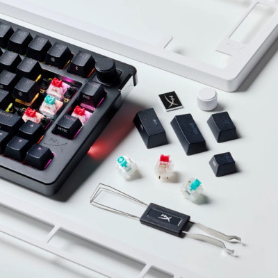 Клавіатура бездротова HyperX Alloy Rise 75 Red RGB UA Black (91Y91AA) Клавіатура бездротова HyperX Alloy Rise 75 Red RGB UA Black (91Y91AA)