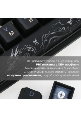 Клавіатура Ducky One 3 Cherry MX Red RGB UA USB Black (DKON2108ST-RUAPXCLAWSC1)