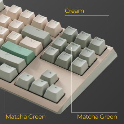 Клавіатура Ducky One 3 TKL Cherry MX Red UA USB Matcha Cream (DKON2187-RUAPXМAEGGC1)