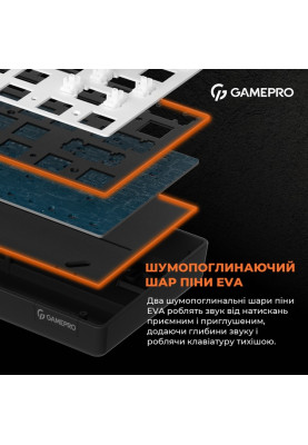 Клавіатура GamePro MK130R Red Swich Hot-Swap RGB Black