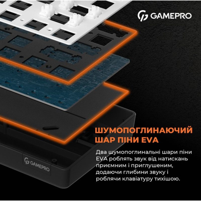 Клавіатура GamePro MK130R Red Swich Hot-Swap RGB Black