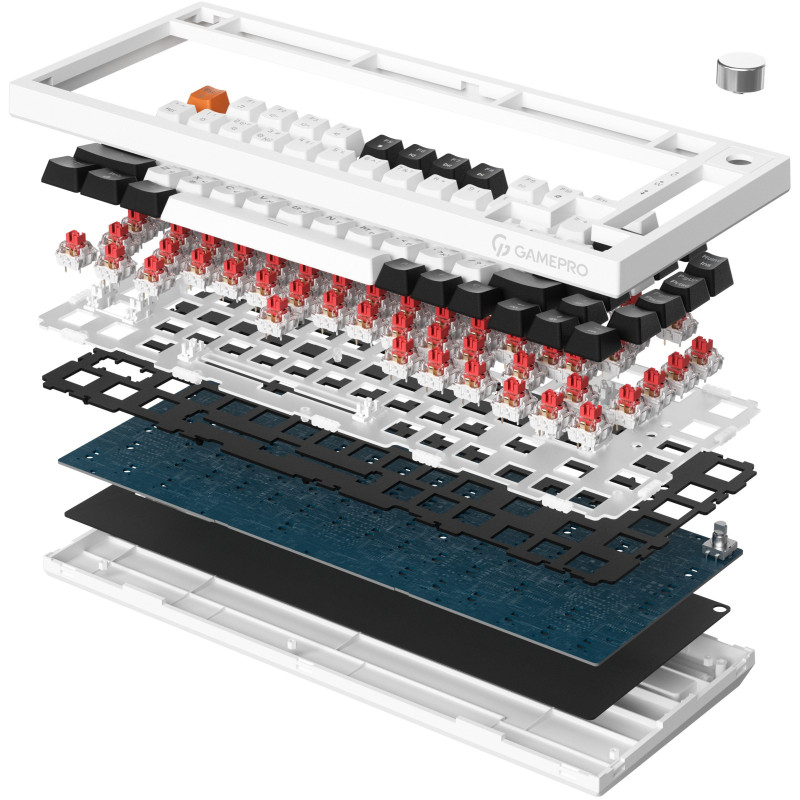 Клавіатура GamePro MK160W Red з Hot-Swap RGB White