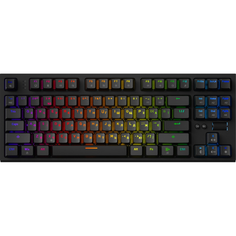 Клавіатура GamePro MK180B Red з Hot-Swap RGB Black