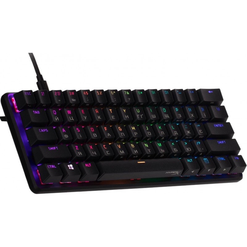 Клавіатура HyperX Alloy Origins 60 Red RGB UA Black (4P5N4AA)