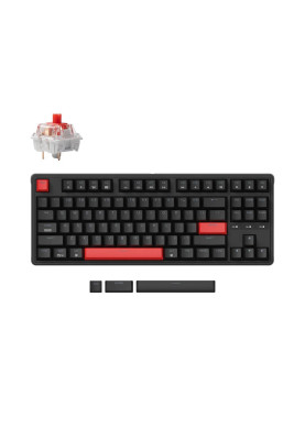 Клавіатура Keychron C3 Pro 87 Key K pro Red Switch Hot Swap RGB Black (C3PH1_KEYCHRON)
