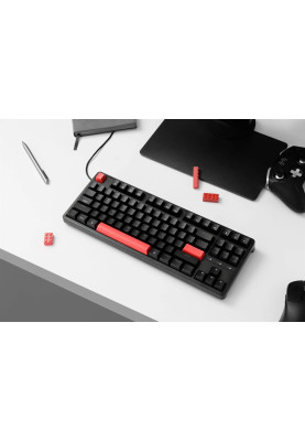 Клавіатура Keychron C3 Pro 87 Key K pro Red Switch Hot Swap RGB Black (C3PH1_KEYCHRON)