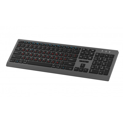 Клавiатура Maxxter KBW-01G-UA Gray-Black