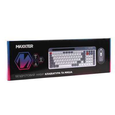 Комплект (клавіатура, миша) бездротовий Maxxter KMS-WCM-03G-UA