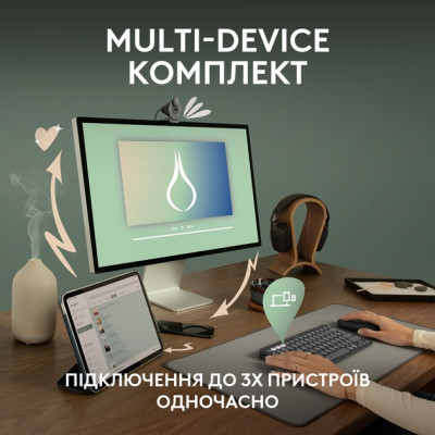 Комплект (клавіатура, миша) бездротовий Logitech Pebble 2 Combo Graphite (920-012239) Комплект (клавіатура, миша) бездротовий Logitech Pebble 2 Combo Graphite (920-012239)