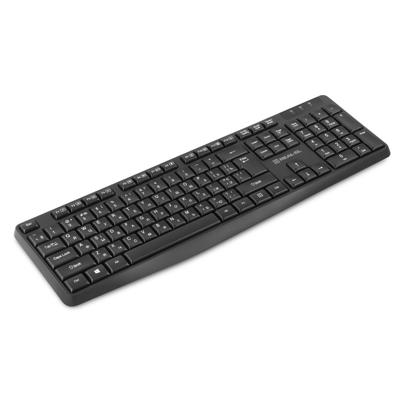 Комплект (клавіатура, миша) бездротовий REAL-EL Kit 551W Black