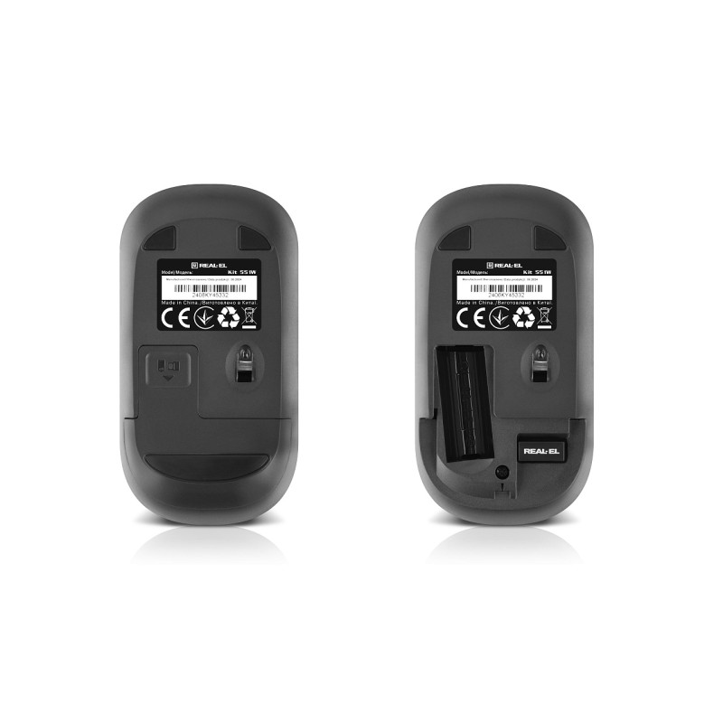 Комплект (клавіатура, миша) бездротовий REAL-EL Kit 551W Black