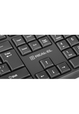 Комплект (клавіатура, миша) бездротовий REAL-EL Kit 551W Black