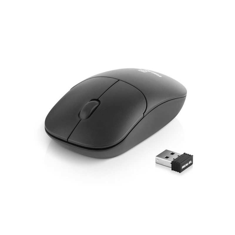 Комплект (клавіатура, миша) бездротовий REAL-EL Kit 551W Black