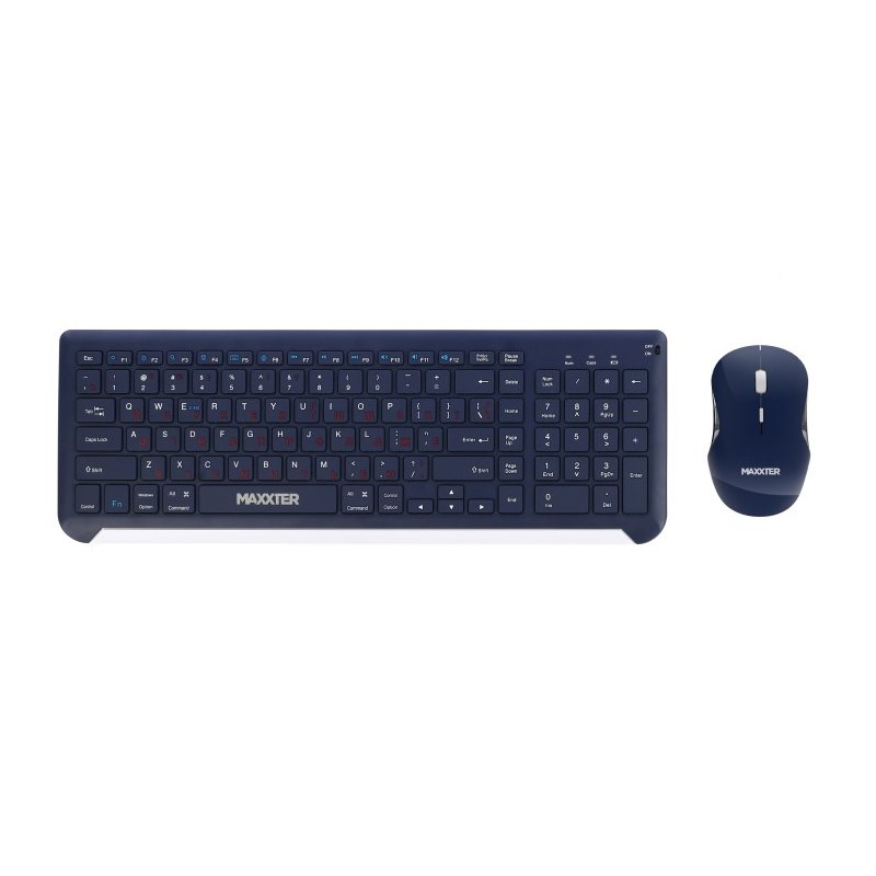 Комплект (клавіатура, миша) Maxxter KMS-WCM-01BL-UA Dark Blue