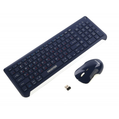 Комплект (клавіатура, миша) бездротовий Maxxter KMS-WCM-01BL-UA Dark Blue Комплект (клавіатура, миша) бездротовий Maxxter KMS-WCM-01BL-UA Dark Blue