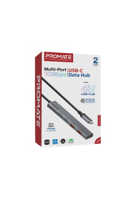 Концентратор USB Type-C Promate LiteHub-Pro 4 in 1 Grey (litehub-pro)