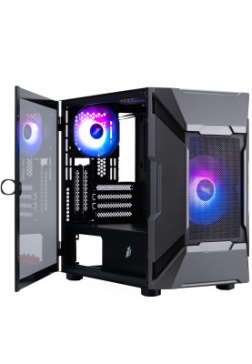 Корпус 1stPlayer D3-A-BK-1F7-14-1F7 Black без БЖ