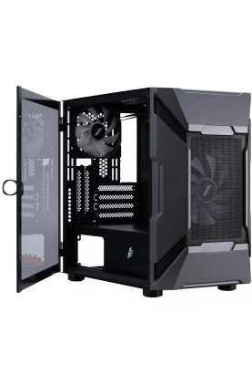 Корпус 1stPlayer D3-A-BK-1F7-14-1F7 Black без БЖ