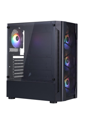 Корпус 1stPlayer D4-BK-4F1 Black без БЖ