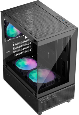 Корпус 1stPlayer Mi2-A-BK-2F7R-1F7 Black без БЖ