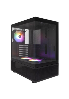Корпус 1stPlayer Mi7-A-BK-2F7R-1F7 Black без БЖ