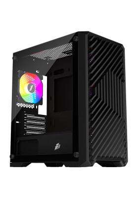 Корпус 1stPlayer T5-BK-4F1 Black без БЖ