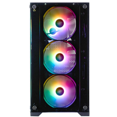 Корпус 1stPlayer X2-M-BK-4F7 Black без БЖ