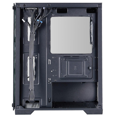 Корпус 1stPlayer X2-M-BK-4F7 Black без БЖ