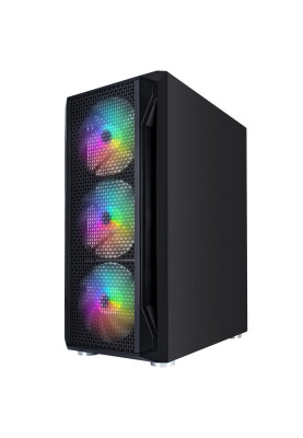 Корпус 1stPlayer X5-BK-4F1 Black без БЖ