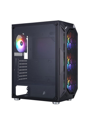 Корпус 1stPlayer X6-BK-4F1 Black без БЖ