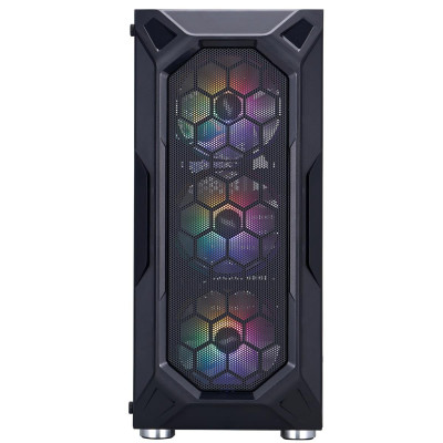 Корпус 1stPlayer X6-BK-4F1 Black без БЖ