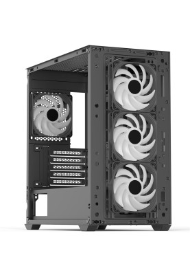 Корпус AeroCool D301A-G-BK-v2 (ACCS-DS03043.11) Black без БЖ