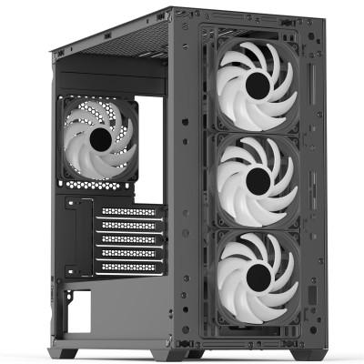 Корпус AeroCool D301A-G-BK-v2 (ACCS-DS03043.11) Black без БЖ Корпус AeroCool D301A-G-BK-v2 (ACCS-DS03043.11) Black без БЖ