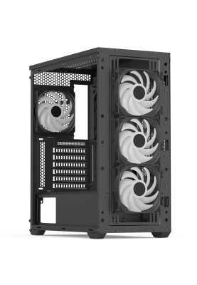 Корпус AeroCool D501A-G-BK-v2 (ACCM-DS01043.11) Black без БЖ