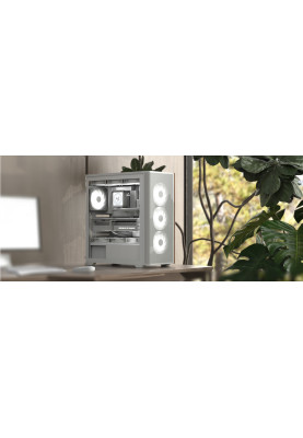 Корпус AeroCool D501A-G-WT-v2 (ACCM-DS01043.21) White без БЖ