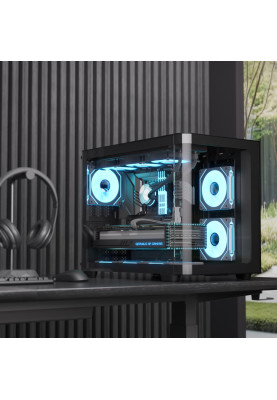 Корпус AeroCool P300C-G-BK-v1 (ACCS-PN02033.11) Black без БЖ