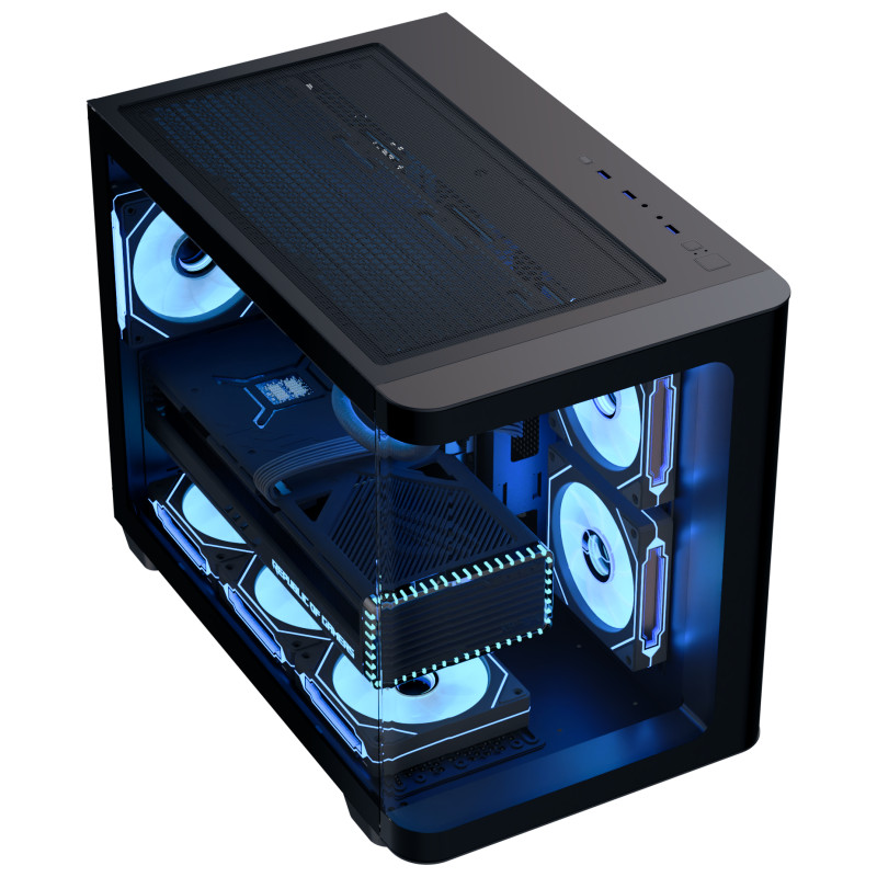 Корпус AeroCool P300C-G-BK-v1 (ACCS-PN02033.11) Black без БЖ