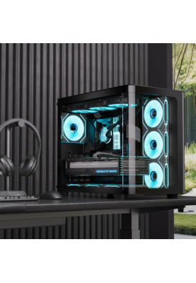 Корпус AeroCool P500C-G-BK-v1 (ACCM-PN01043.11) Black без БЖ